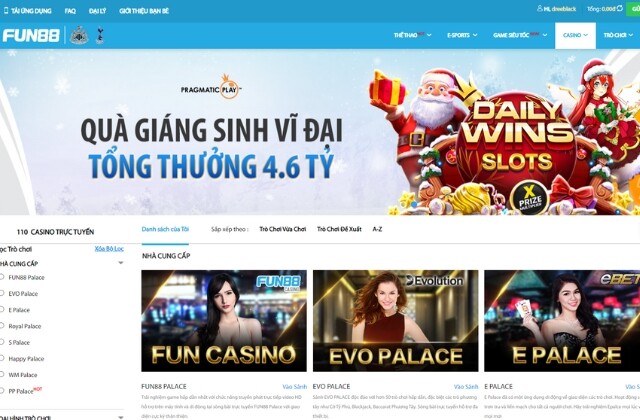 Casino Online tại Fun88 cực đa dạng